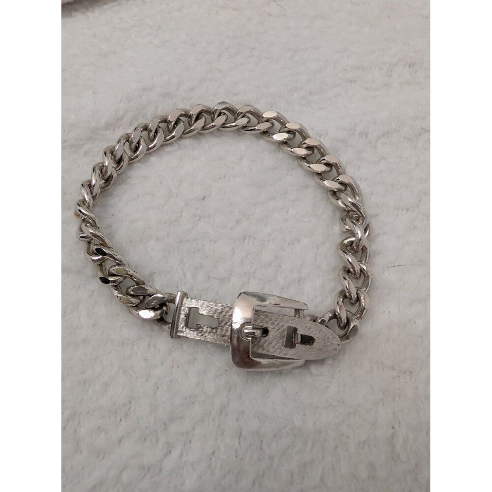 Silver AVON Belt Buckle Bracelet